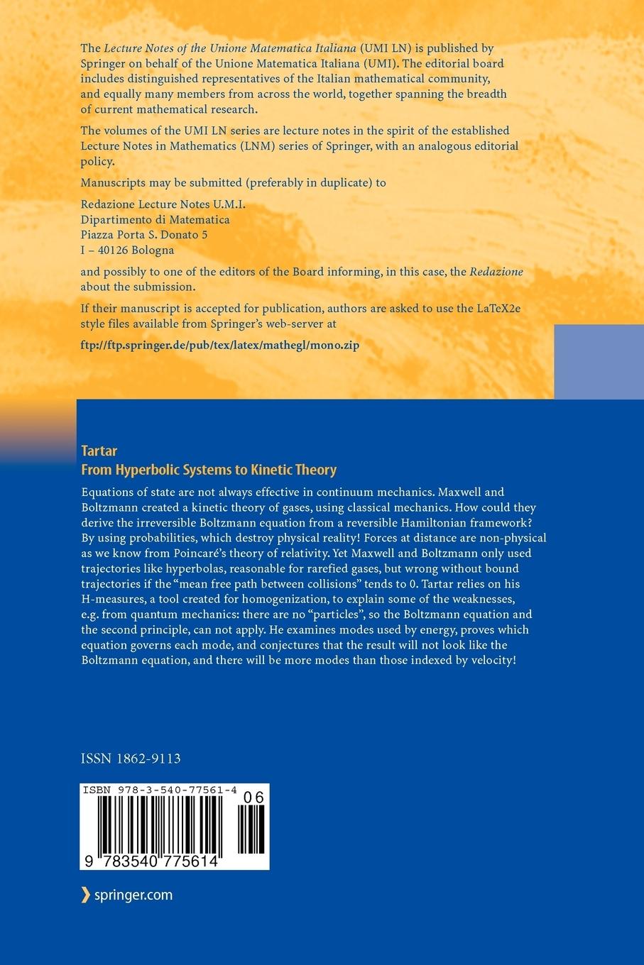 Rückseitencover From Hyperbolic Systems to Kinetic Theory