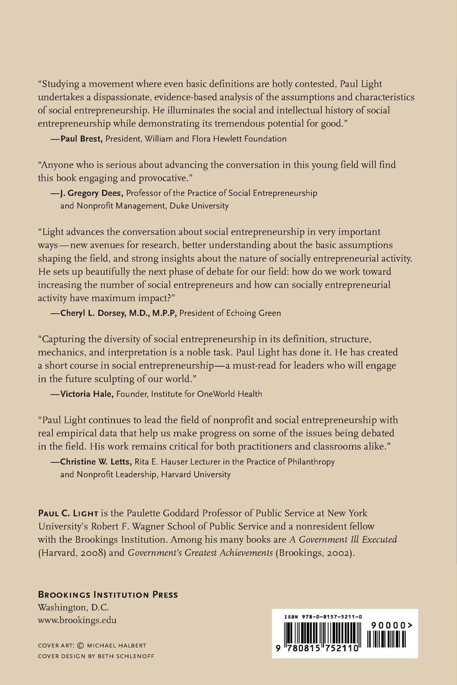 Rückseitencover Search for Social Entrepreneurship