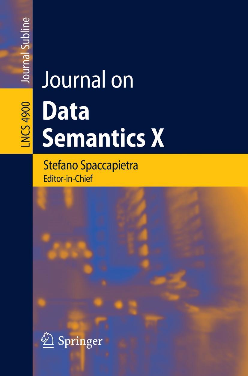 Vorderes Coverbild Journal on Data Semantics X