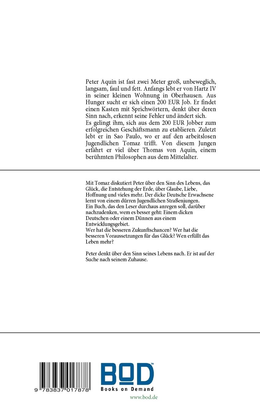 Rückseitencover Peter Aquin oder der Große Peter auf der Suche nach dem Glück