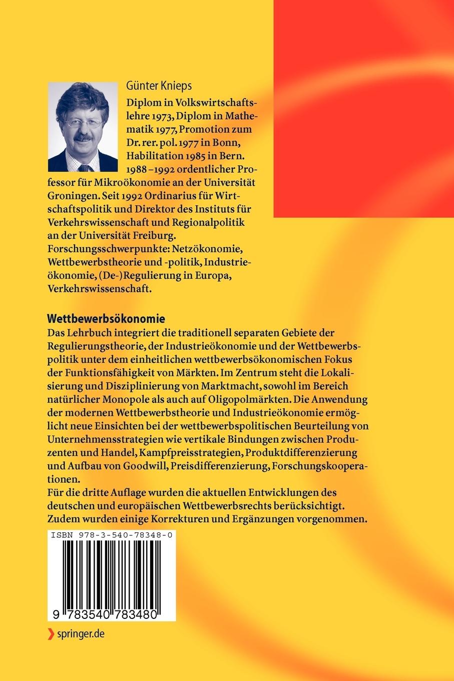 Rückseitencover Wettbewerbsökonomie