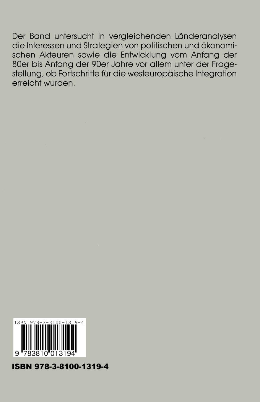 Rückseitencover Rüstungskooperation und Technologiepolitik als Problem der westeuropäischen Integration