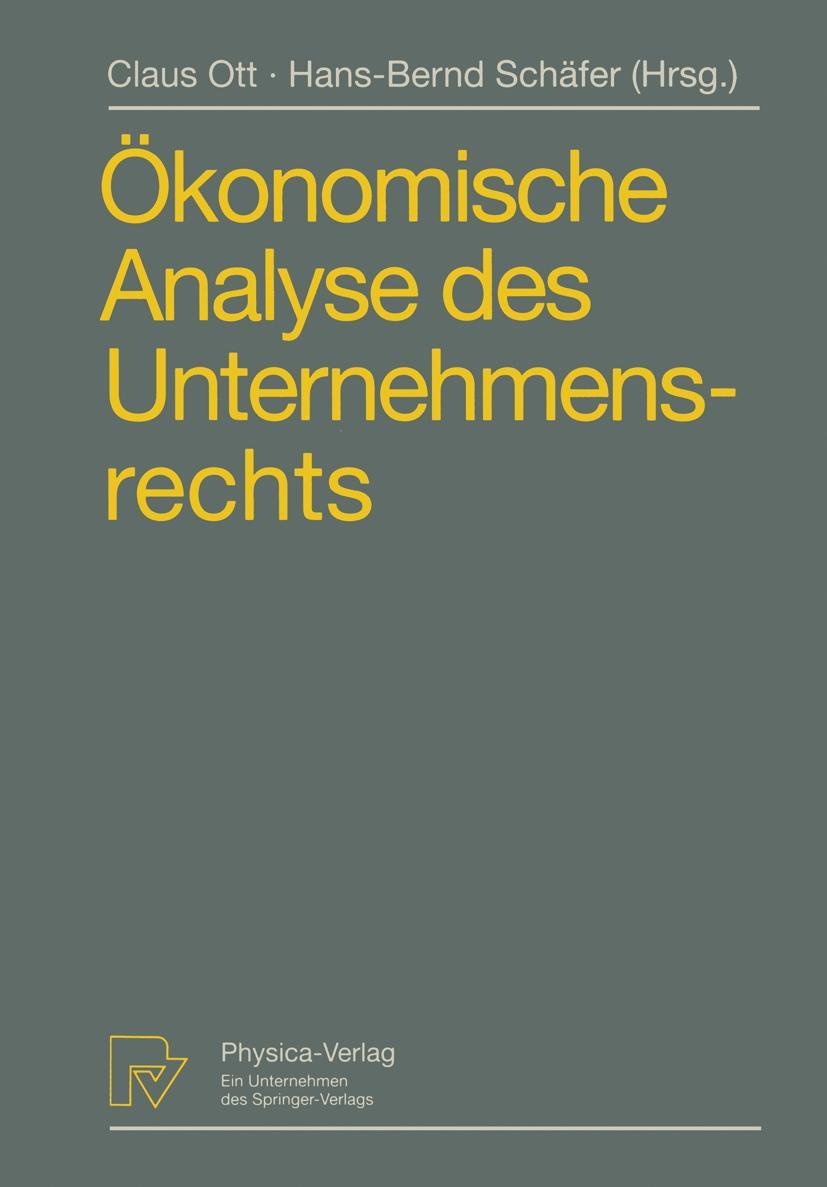Vorderes Coverbild Ökonomische Analyse des Unternehmensrechts