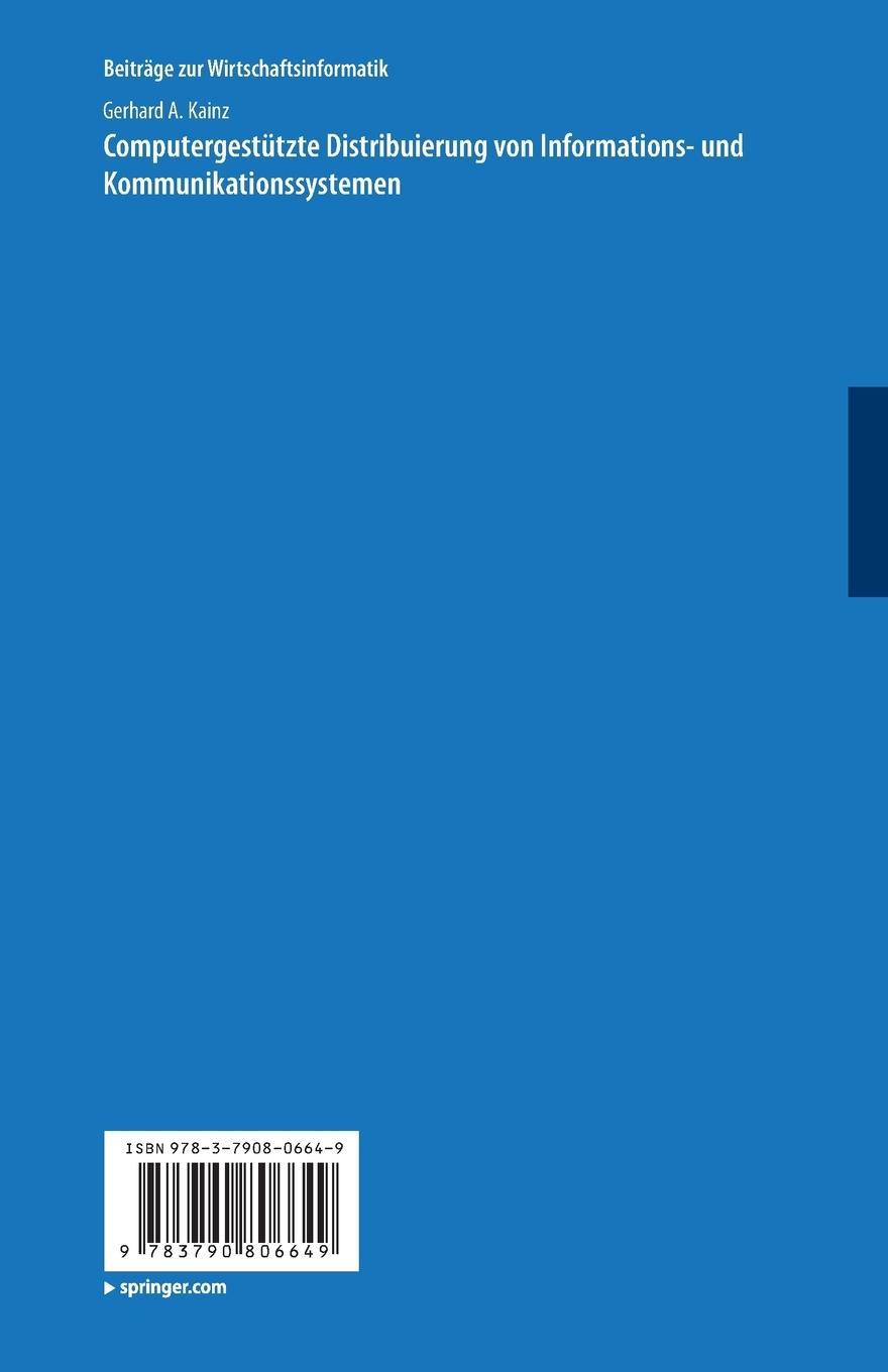 Rückseitencover Computergestützte Distribuierung von Informations- und Kommunikationssystemen
