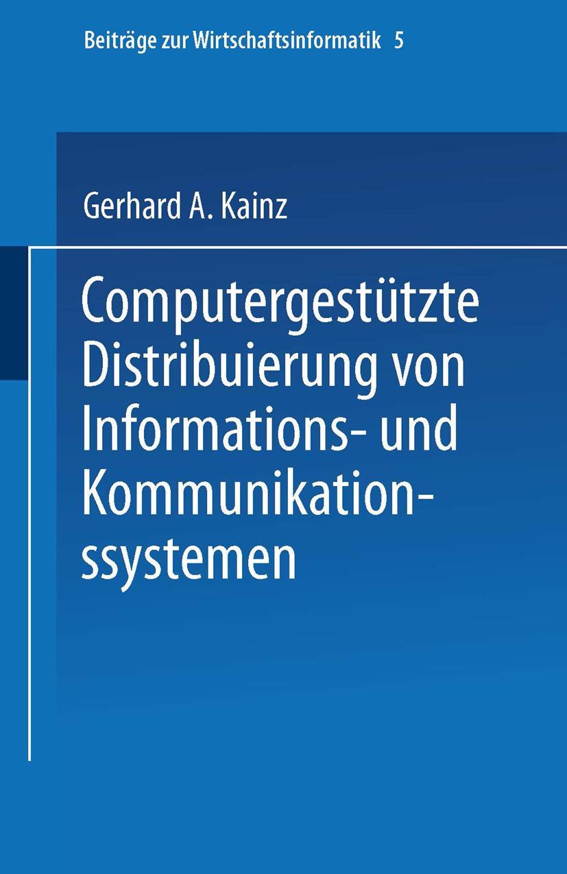 Vorderes Coverbild Computergestützte Distribuierung von Informations- und Kommunikationssystemen