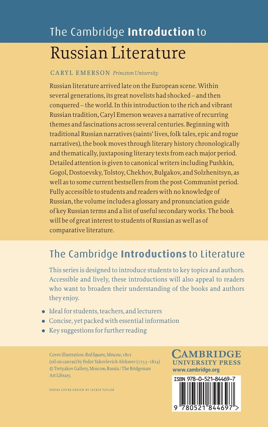 Rückseitencover The Cambridge Introduction to Russian Literature