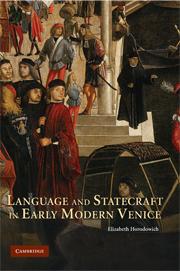 Vorderes Coverbild Language and Statecraft in Early Modern Venice