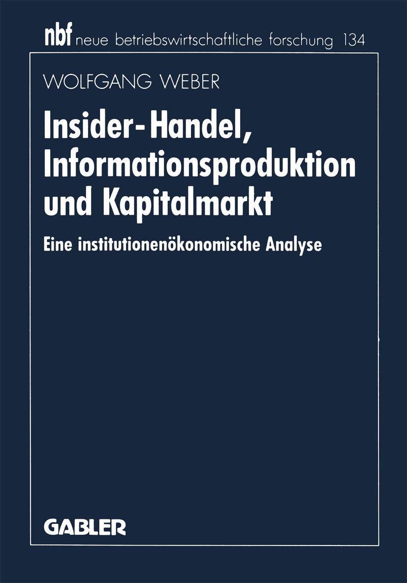 Vorderes Coverbild Insider-Handel, Informationsproduktion und Kapitalmarkt