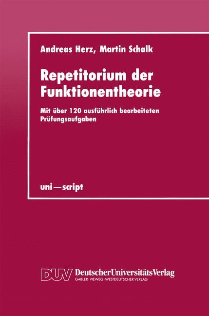 Vorderes Coverbild Repetitorium der Funktionentheorie