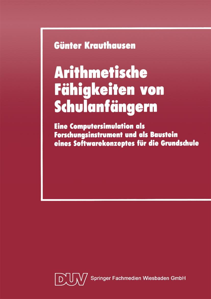 Vorderes Coverbild Arithmetische Fähigkeiten von Schulanfängern