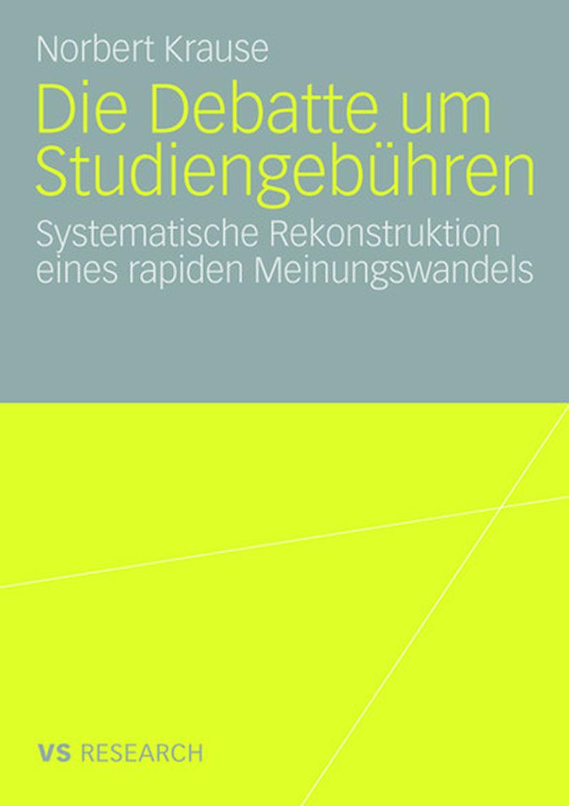 Vorderes Coverbild Die Debatte um Studiengebühren