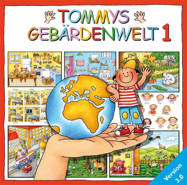 Vorderes Coverbild Tommys Gebärdenwelt 1, Version 3.0. CD-ROM für Windows 2000/XP/Vista