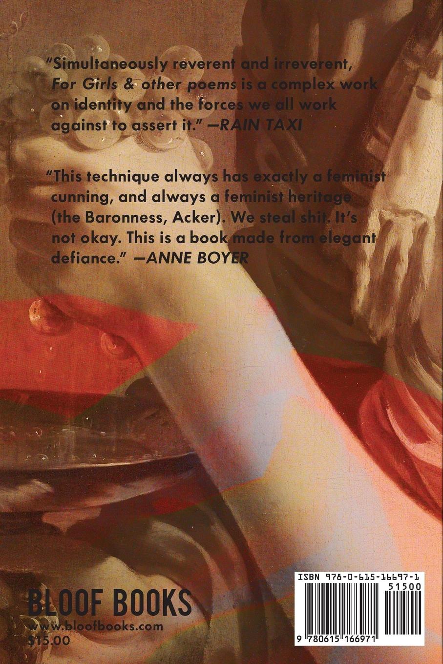 Rückseitencover For Girls & Other Poems