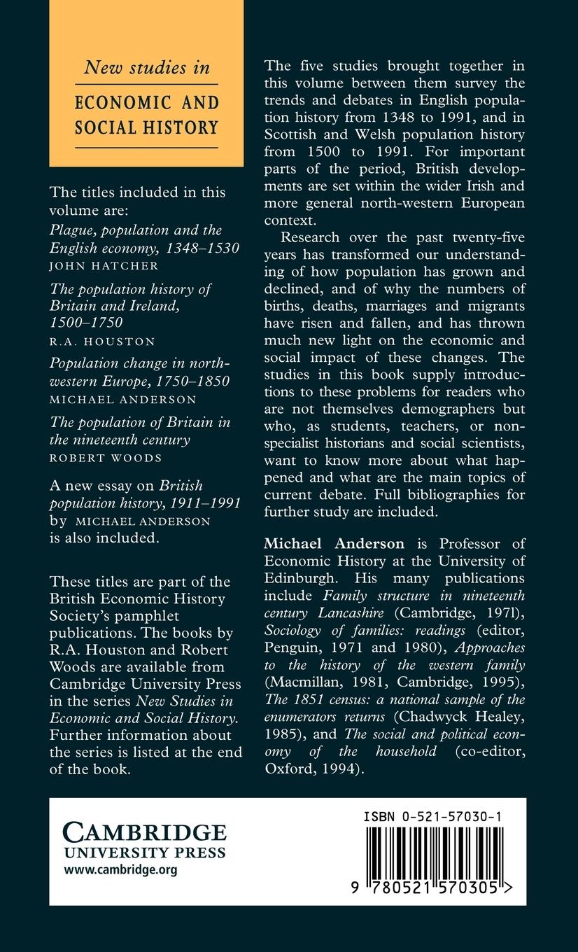 Rückseitencover British Population History