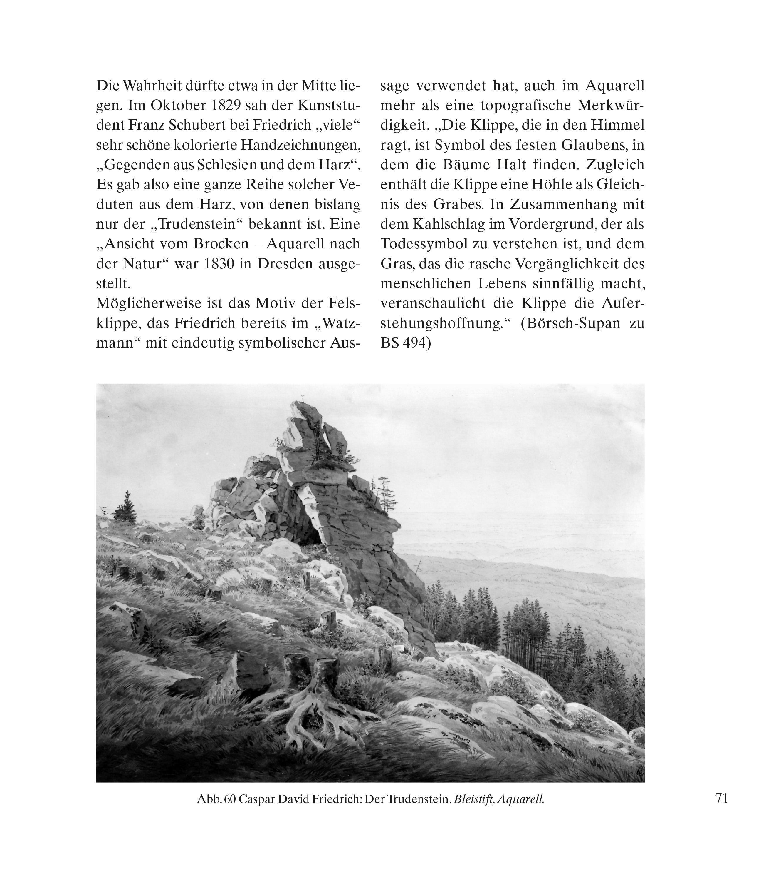 Beispielinhalt (Bild) Caspar David Friedrich im Harz