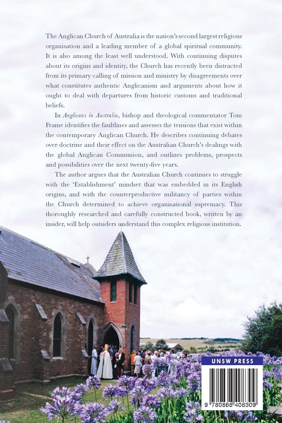Rückseitencover Anglicans in Australia