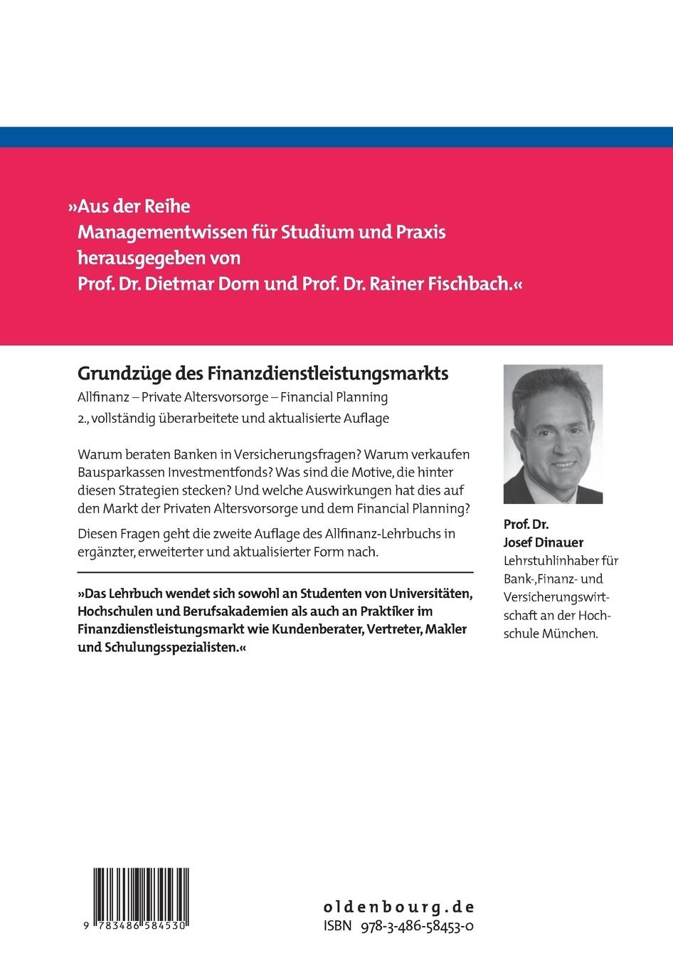Rückseitencover Grundzüge des Finanzdienstleistungsmarkts