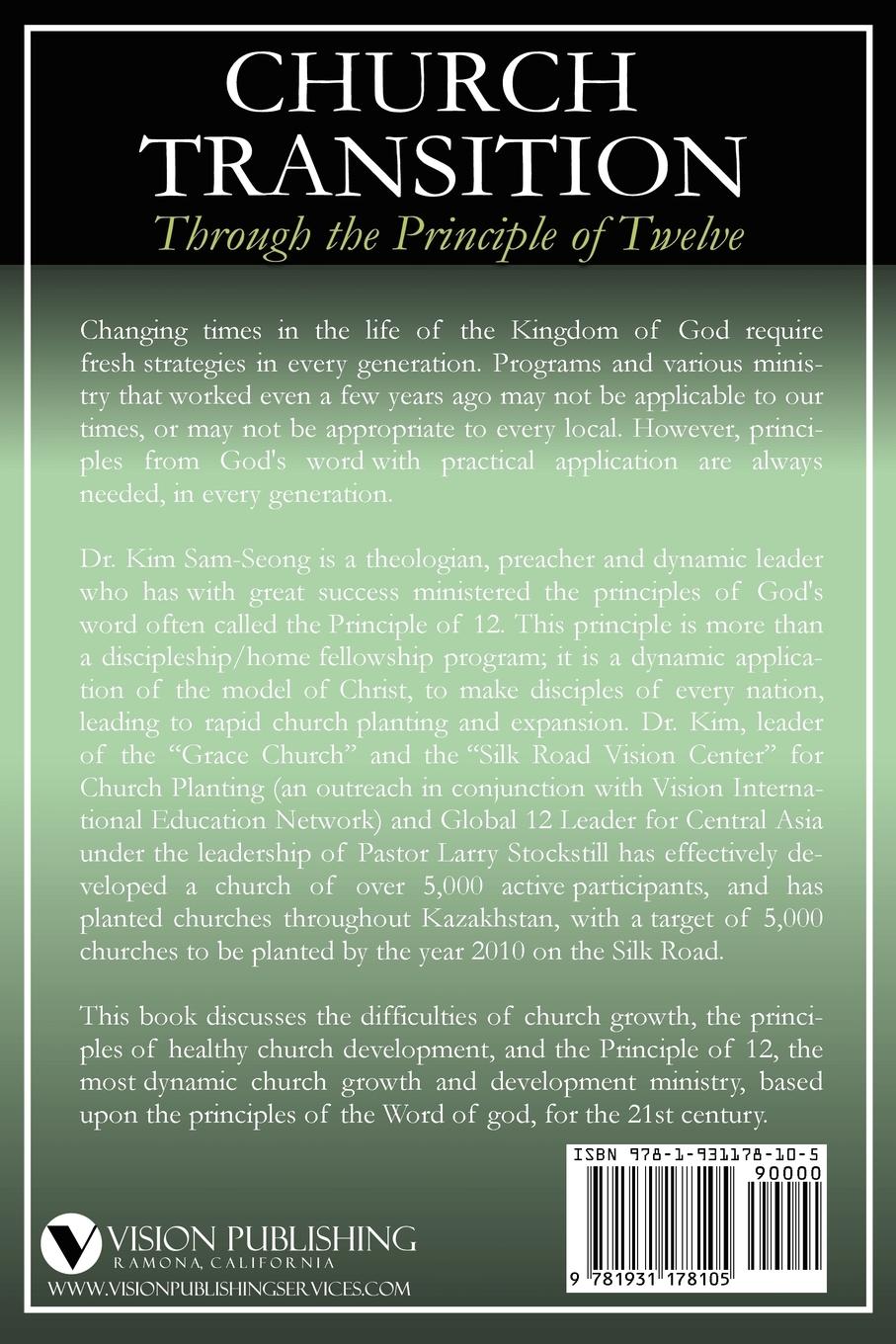 Rückseitencover Church Transition Through the Principle of 12