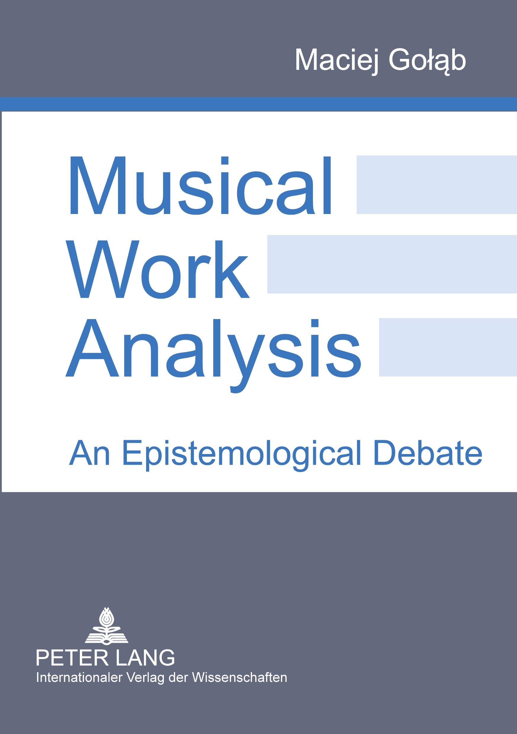 Vorderes Coverbild Musical Work Analysis