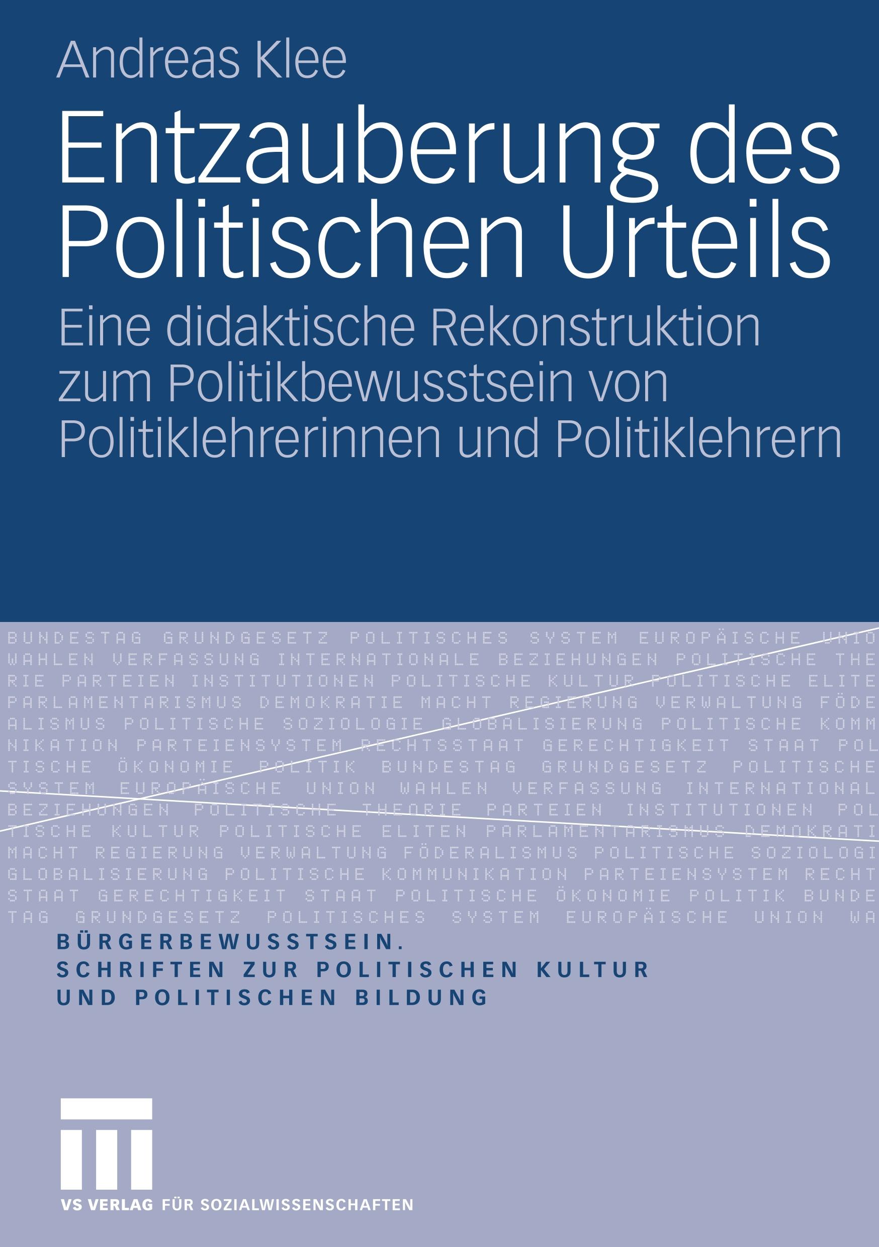 Vorderes Coverbild Entzauberung des Politischen Urteils