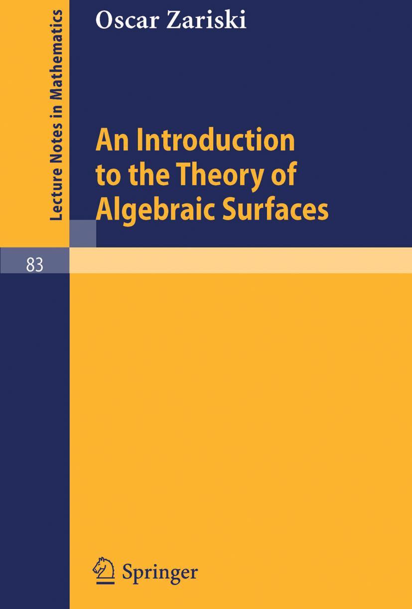 Vorderes Coverbild An Introduction to the Theory of Algebraic Surfaces