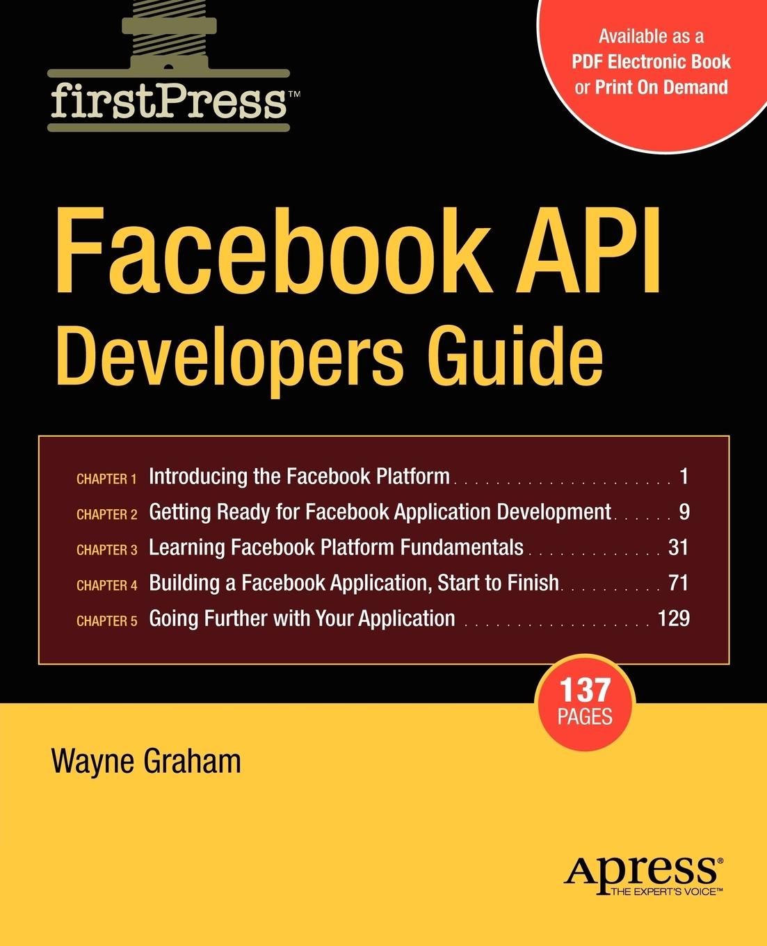 Vorderes Coverbild Facebook API Developers Guide