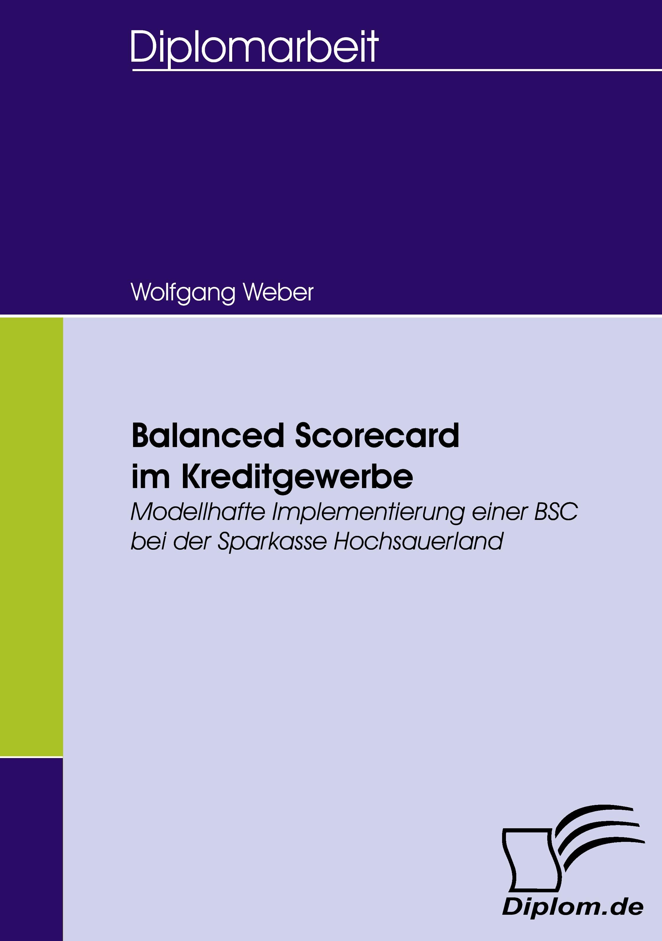 Vorderes Coverbild Balanced Scorecard im Kreditgewerbe