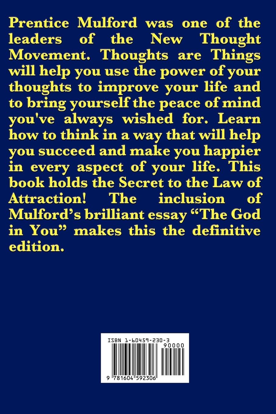 Rückseitencover Thoughts Are Things