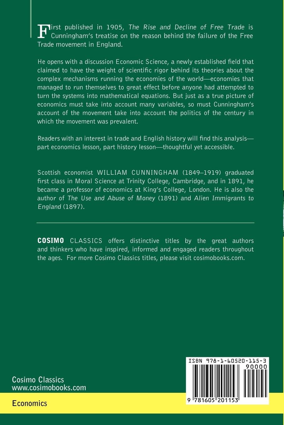 Rückseitencover The Rise and Decline of the Free Trade Movement