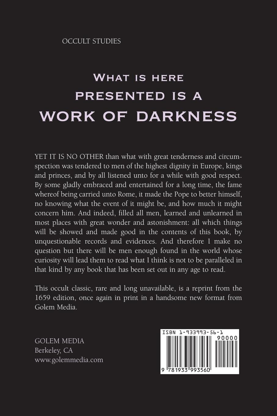 Rückseitencover A True and Faithful Relation of What Passed for Many Years Between Dr. John Dee and Some Spirits