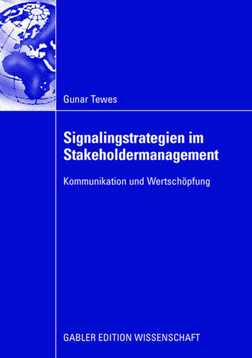 Vorderes Coverbild Signalingstrategien im Stakeholdermanagement