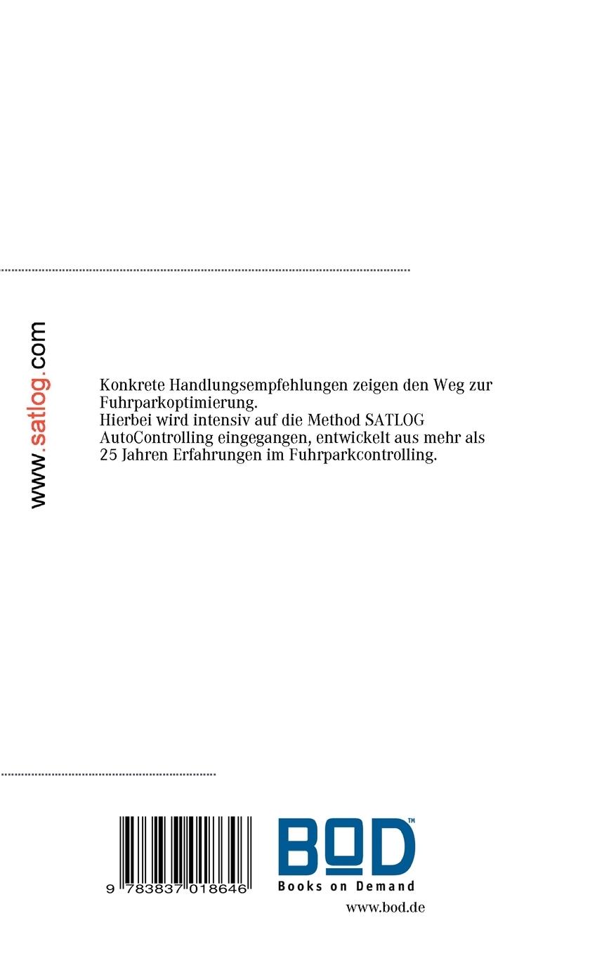 Rückseitencover Fuhrparkcontrolling mit  Telematik GPS - GPRS - Fahrzeugortung - Kundenkostenrechnung - Logistikkennzahlen