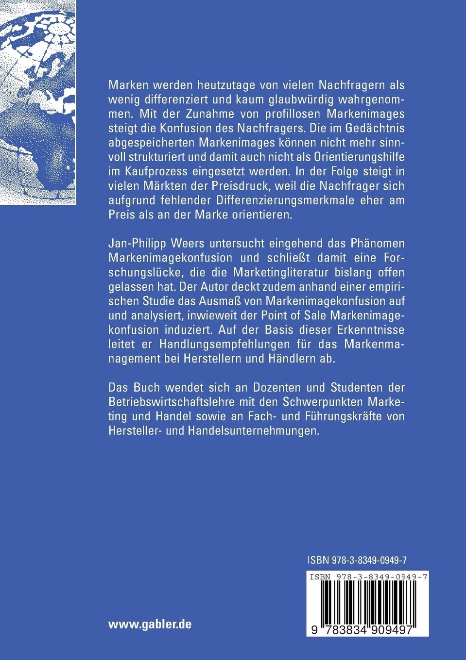 Rückseitencover Markenimagekonfusion als Managementherausforderung