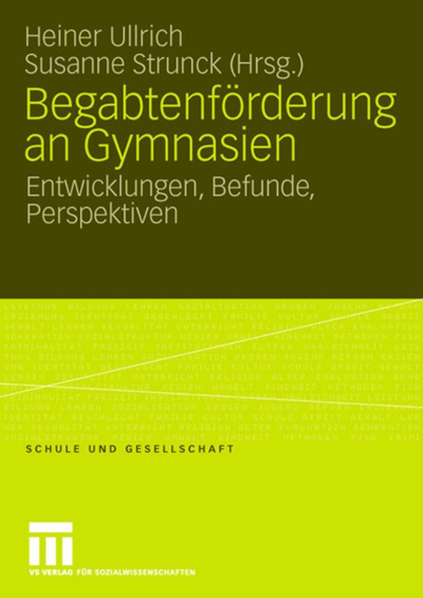 Vorderes Coverbild Begabtenförderung an Gymnasien