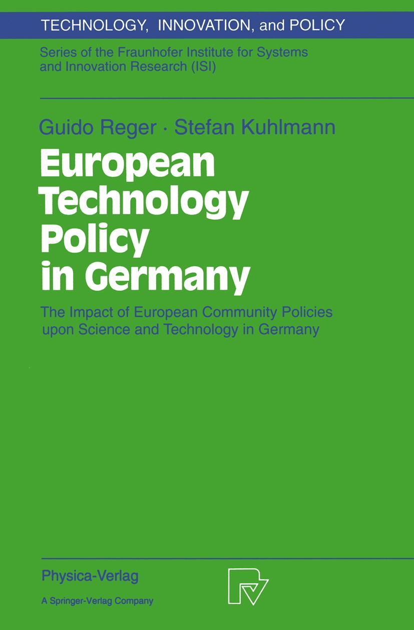 Vorderes Coverbild European Technology Policy in Germany