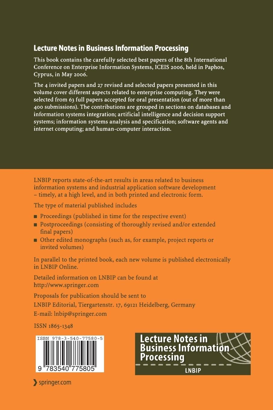 Rückseitencover Enterprise Information Systems