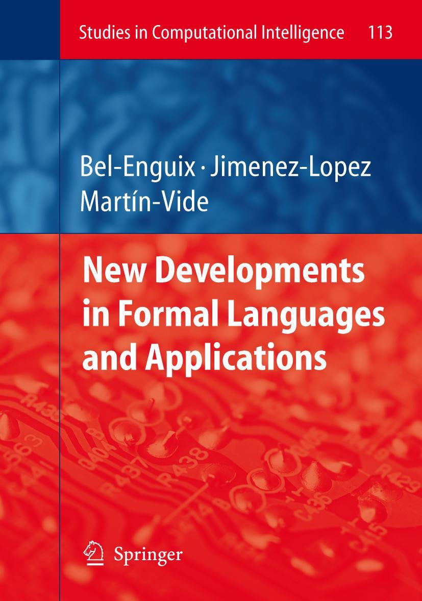 Vorderes Coverbild New Developments in Formal Languages and Applications