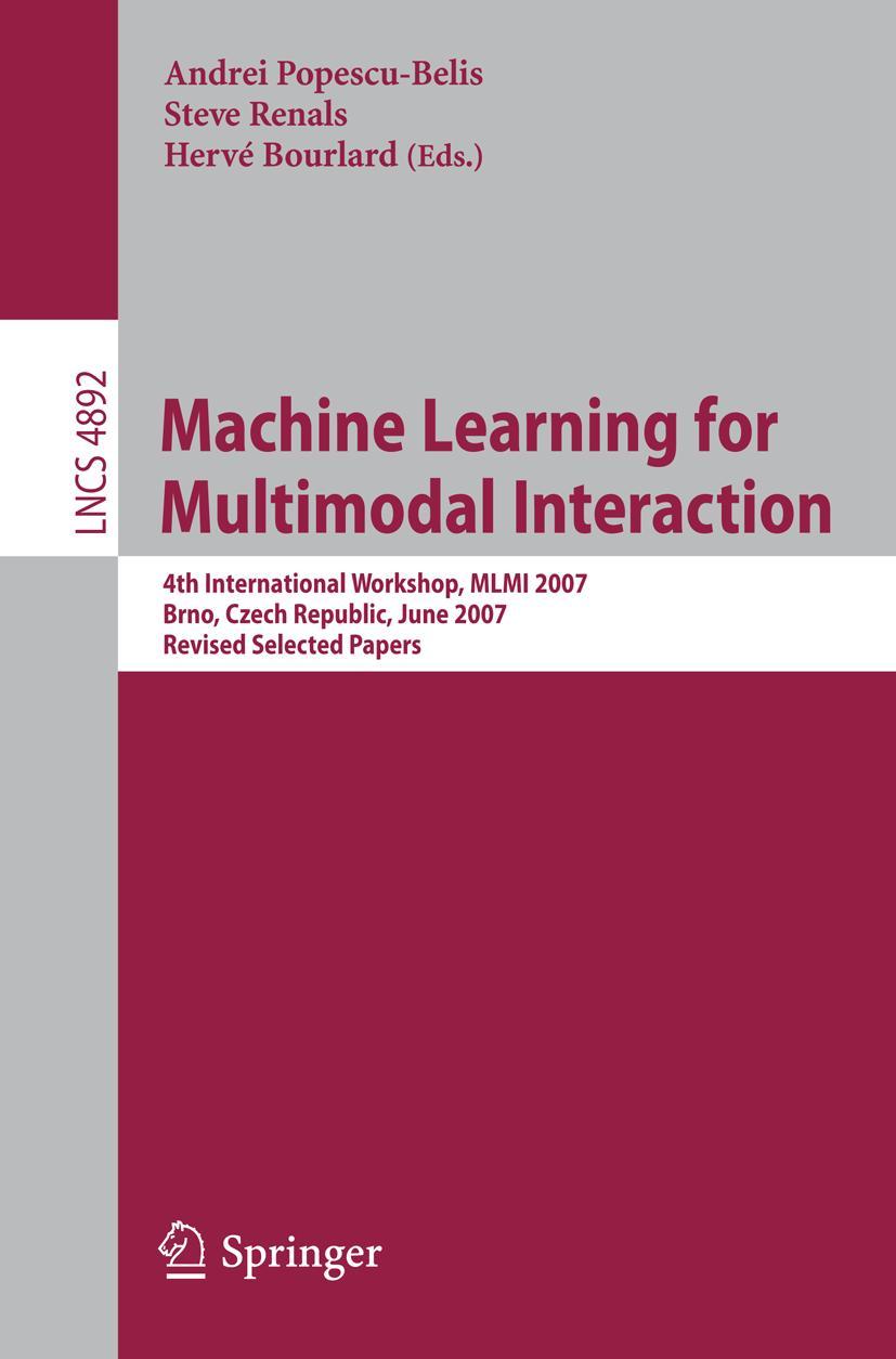 Vorderes Coverbild Machine Learning for Multimodal Interaction