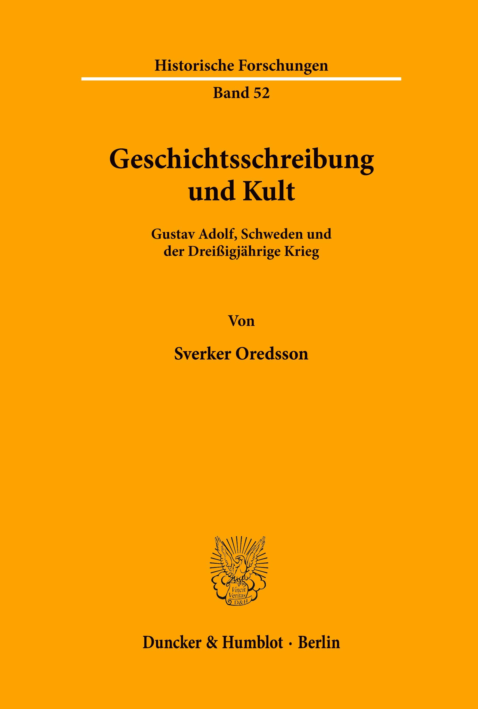 Vorderes Coverbild Geschichtsschreibung und Kult.