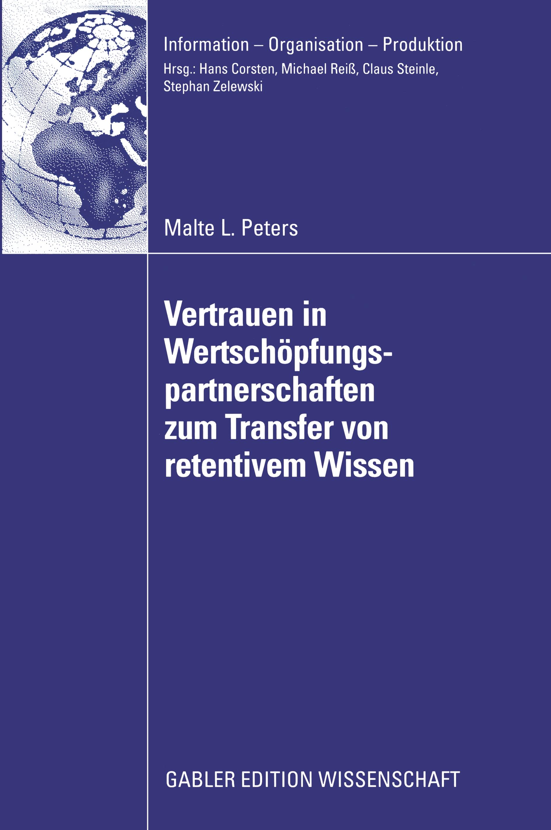Vorderes Coverbild Vertrauen in Wertschöpfungspartnerschaften zum Transfer von retentivem Wissen