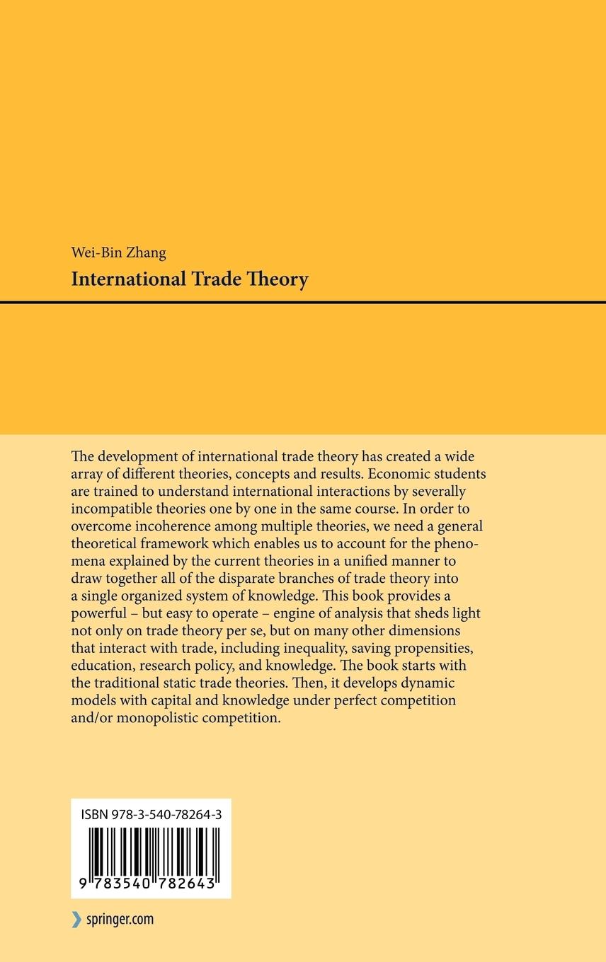 Rückseitencover International Trade Theory