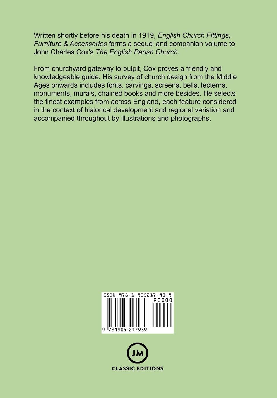 Rückseitencover English Church Fittings, Furniture and Accessories