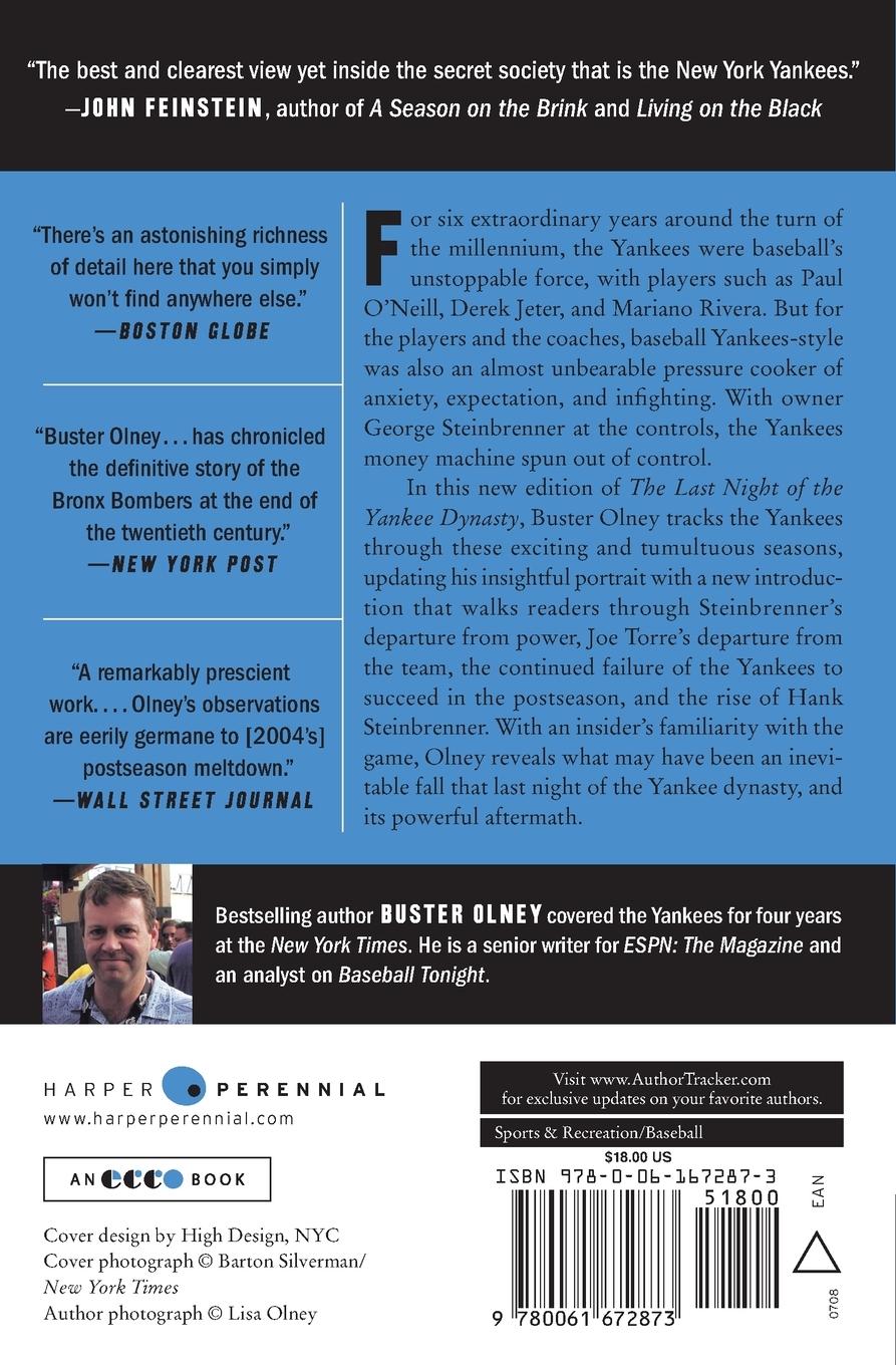 Rückseitencover The Last Night of the Yankee Dynasty