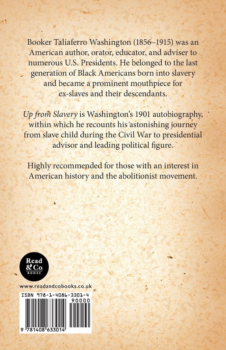 Rückseitencover Up from Slavery - An Autobiography