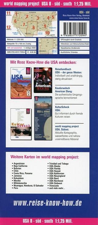 Beispielinhalt (Bild) World Mapping Project USA 08 Süd 1 : 1 250 000
