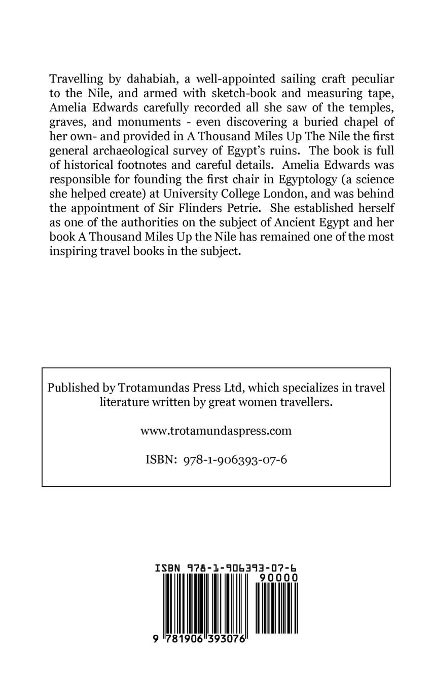 Rückseitencover A Thousand Miles up the Nile - A woman's journey among the treasures of Ancient Egypt -Part I-