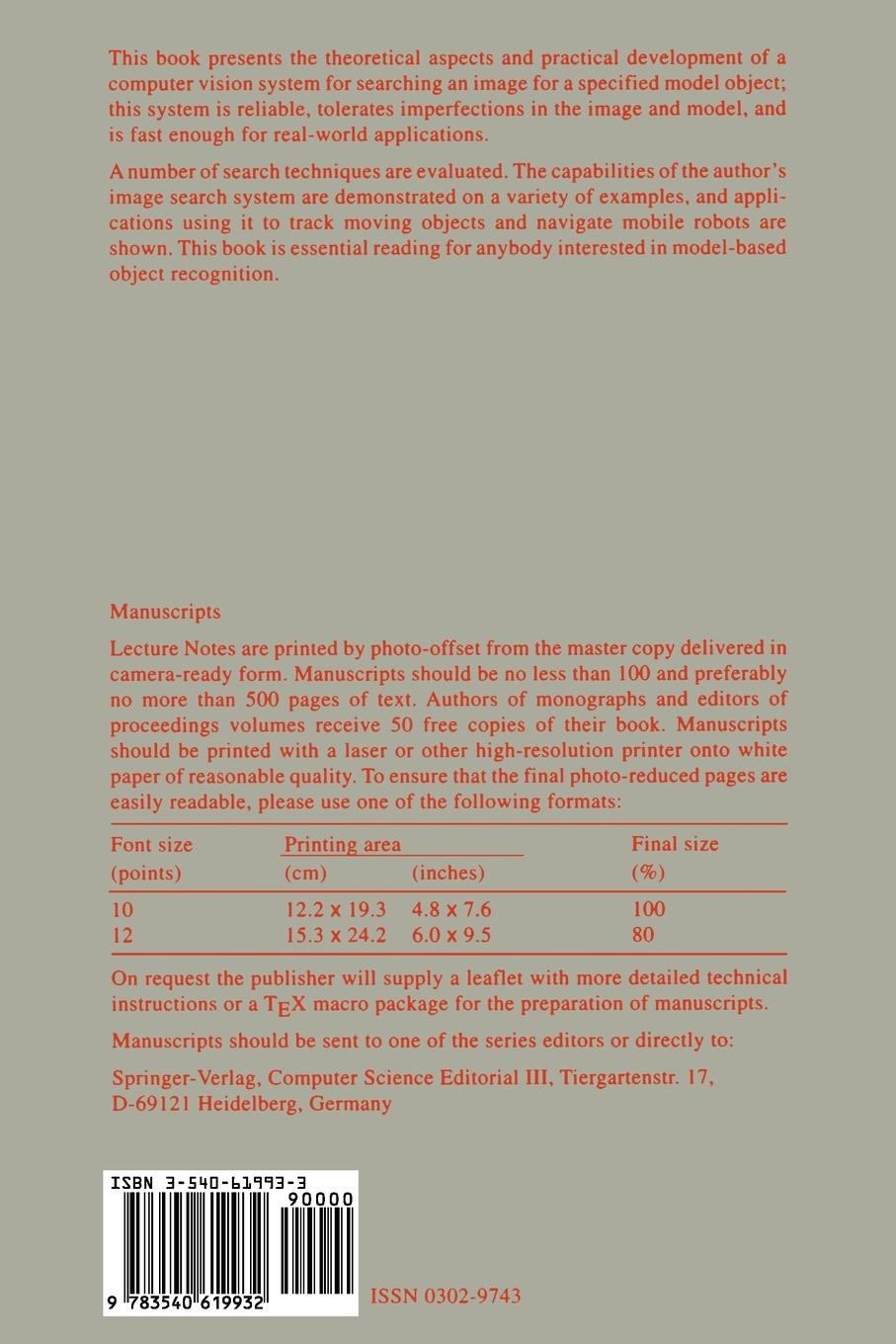 Rückseitencover Efficient Visual Recognition Using the Hausdorff Distance