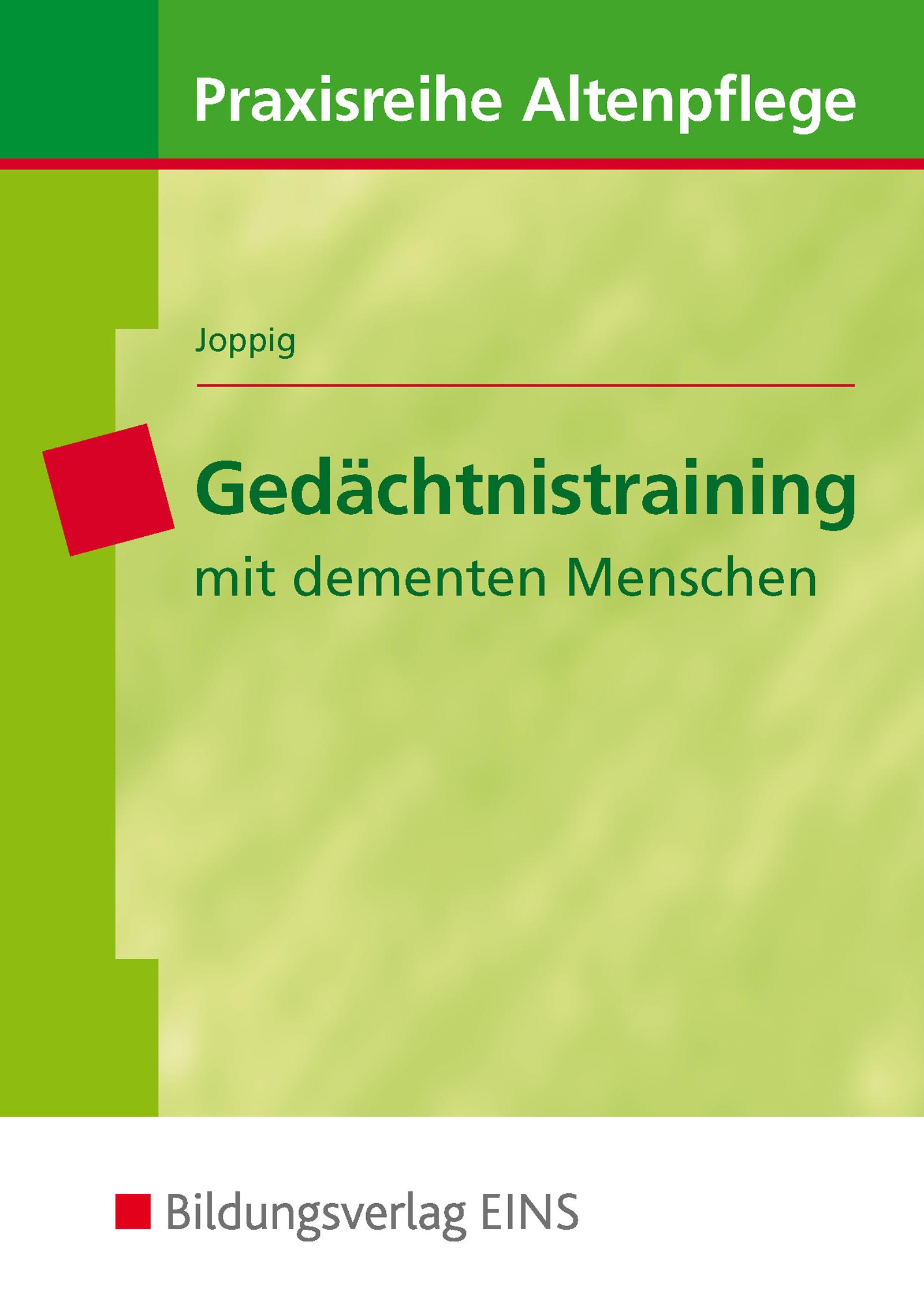 Vorderes Coverbild Gedächtnistraining mit dementen Menschen