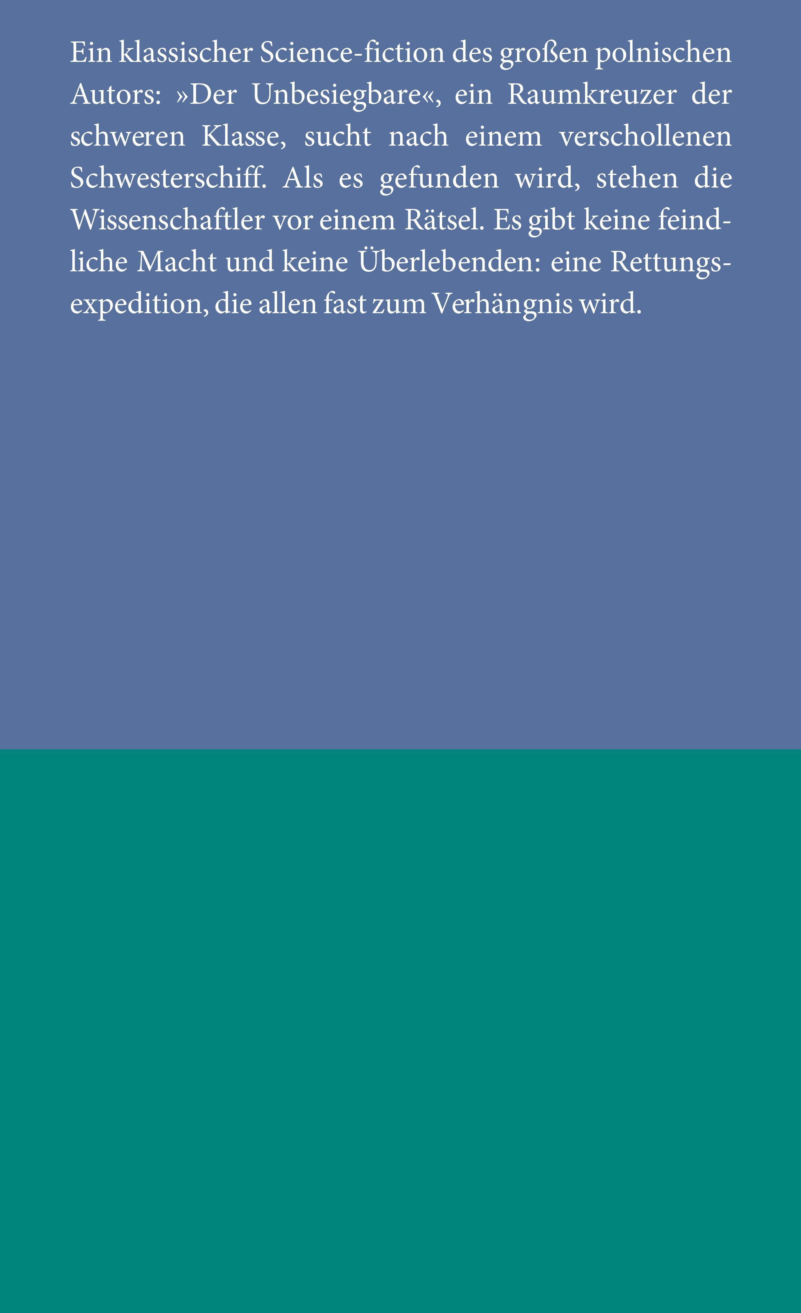 Rückseitencover Der Unbesiegbare