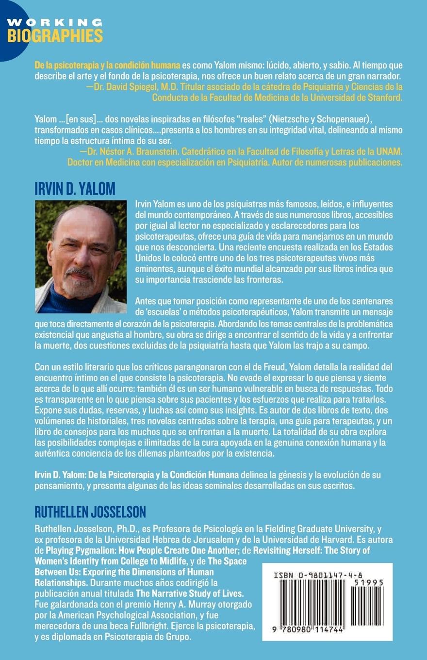 Rückseitencover Irvin D. Yalom: La Psicoterapia y La Condicin Humana